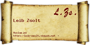 Leib Zsolt névjegykártya