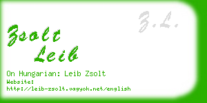 zsolt leib business card